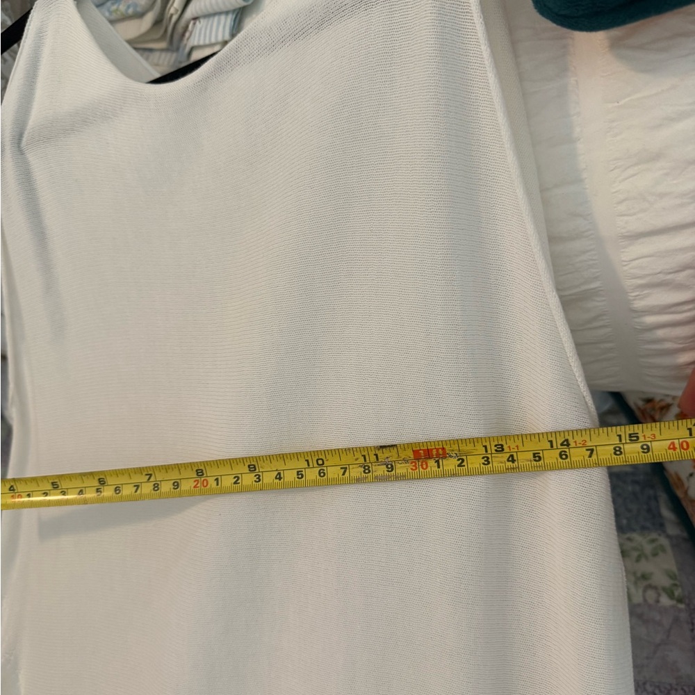 Elegant & Classy Italian White Cotton Sleeveless Maxi Dress - Picture 8 of 11